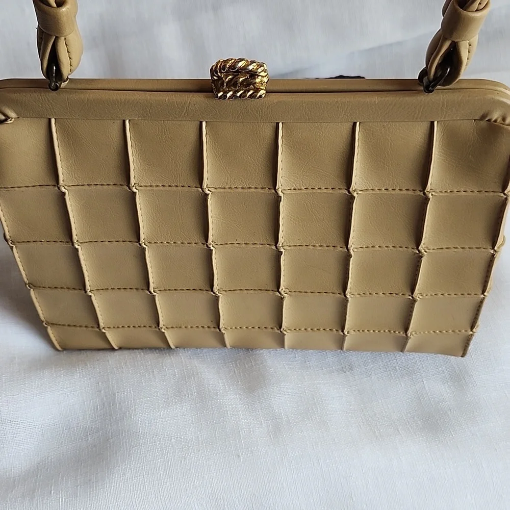 Vintage Verdi USA Ex Cond Kelly Style Tan Handbag, $64